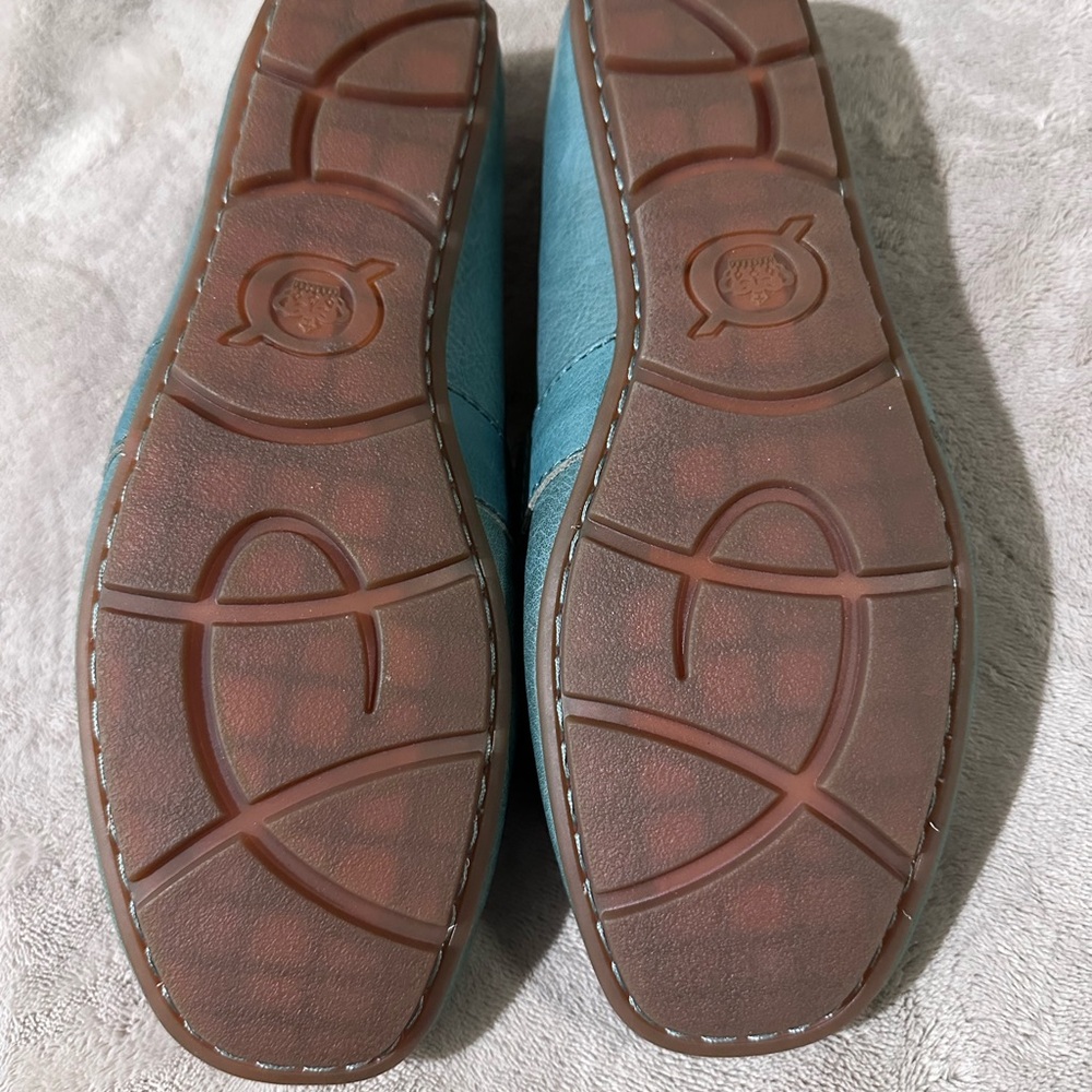 BORN Melinda Penny Loafer Flats Comfort Shoe Size 8 Turquoise Leather NEW $125 - Picture 2 of 7
